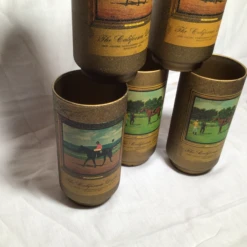 1960s Gold And Black Splash Mid-Century Modern “The California Derby” Highball Glasses - Set Of 5 -Libbey Shop 1960s gold and black splash mid century modern the california derby highball glasses set of 5 2912