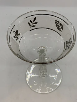 1960s Libbey Silver Foliage Champagne Coupes- Set Of 5 -Libbey Shop 1960s libbey silver foliage champagne coupes set of 5 8573