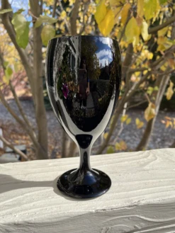 1970’s Libbey Mid Century Black Water/Wine Goblets - Set Of 9 -Libbey Shop 1970s libbey mid century black waterwine goblets set of 9 7141
