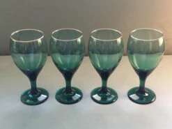 1980s Libbey Juniper Gold Rimmed Wine Glasses- Set Of 4 -Libbey Shop 1980s libbey juniper gold rimmed wine glasses set of 4 3272