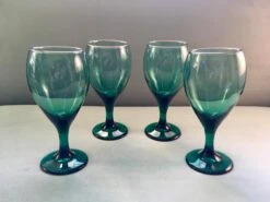 1980s Libbey Juniper Gold Rimmed Wine Glasses- Set Of 4 -Libbey Shop 1980s libbey juniper gold rimmed wine glasses set of 4 9242