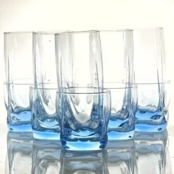 2000s Libbey Glass Company "Carrington Misty Blue Drinking Glasses Set- 10 Pieces -Libbey Shop 2000s libbey glass company carrington misty blue drinking glasses set 10 pieces 3261