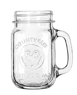 Libbey 97085 Glass 16.5 Oz. County Fair Drinking Jar - 12 / CS