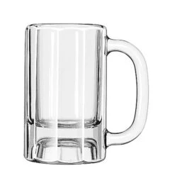 Libbey 5019 Clear 10 Ounce Paneled Mug - 12 / CS