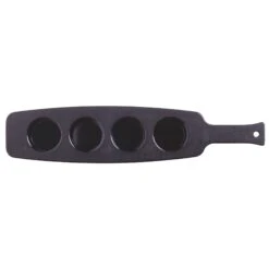 Libbey 96458 Matte Black Beer Flight Paddle - 6 / CS