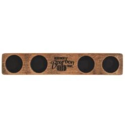 Libbey 96457 Wood Bourbon Taster Flight Paddle - 12 / CS