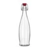 Libbey 13150035 1L Water Bottle With Red Wire Bail Lid - 6 / CS -Libbey Shop 6103752