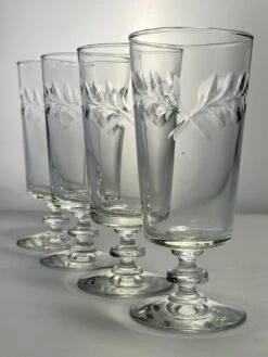 Libbey Shop -Libbey Shop vintage 1940s rock sharpe victoria pattern ice tea glasses set of 4 6851