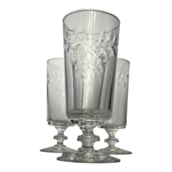 Vintage 1940’s Rock Sharpe Victoria Pattern Ice Tea Glasses Set Of 4