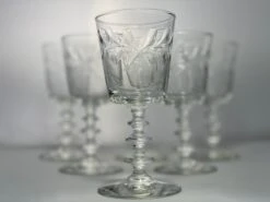 Vintage 1940’s Rock Sharpe Victoria Small Wine Or Cordial Stemware- Set Of 6 14 Vintage 1940’s Rock Sharpe Victoria Small Wine Or Cordial Stemware- Set Of 6 -Libbey Shop vintage 1940s rock sharpe victoria small wine or cordial stemware set of 6 0733