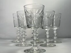 Vintage 1940’s Rock Sharpe Victoria Small Wine Or Cordial Stemware- Set Of 6 21 Vintage 1940’s Rock Sharpe Victoria Small Wine Or Cordial Stemware- Set Of 6 -Libbey Shop vintage 1940s rock sharpe victoria small wine or cordial stemware set of 6 8603