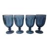 Vintage Dusky Blue Goblets- Set Of 4 -Libbey Shop vintage dusky blue goblets set of 4 4968