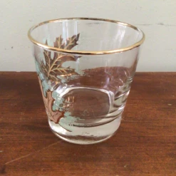 Vintage Libbey Gold Oak Leaf/Gold Rim Low Ball Glasses Whiskey Glasses-Set Of 5 -Libbey Shop vintage libbey gold oak leafgold rim low ball glasses whiskey glasses set of 5 8327