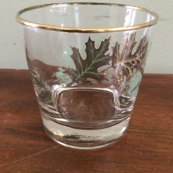 Vintage Libbey Gold Oak Leaf/Gold Rim Low Ball Glasses Whiskey Glasses-Set Of 5 -Libbey Shop vintage libbey gold oak leafgold rim low ball glasses whiskey glasses set of 5 9406