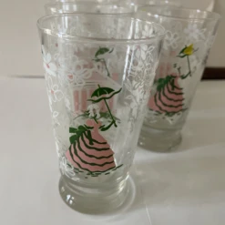 Vintage Libbey Southern Belle Magnolia Glass Tumblers- Set Of 8 -Libbey Shop vintage libbey southern belle magnolia glass tumblers set of 8 2944