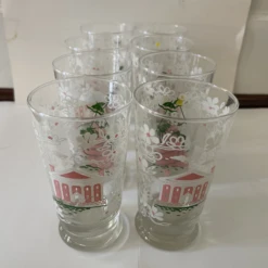 Vintage Libbey Southern Belle Magnolia Glass Tumblers- Set Of 8 -Libbey Shop vintage libbey southern belle magnolia glass tumblers set of 8 5405