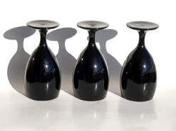 Vintage Libbey Water Goblet Glasses In Black Cobalt, Set Of 3 -Libbey Shop vintage libbey water goblet glasses in black cobalt set of 3 1551