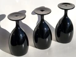 Vintage Libbey Water Goblet Glasses In Black Cobalt, Set Of 3 -Libbey Shop vintage libbey water goblet glasses in black cobalt set of 3 9067