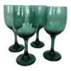 Vintage Libbey Wine Glasses - Juniper Green- Set Of 4 -Libbey Shop vintage libbey wine glasses juniper green set of 4 2919