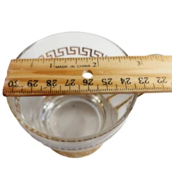 Vintage Mid Century Continental Glass Greek Key 22 Kt Gold Design- Set Of 6 -Libbey Shop vintage mid century continental glass greek key 22 kt gold design set of 6 9801