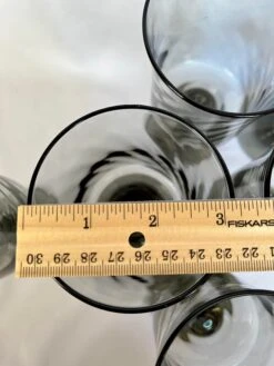 Vintage Mid Century Wine Glasses By Libbey In Tawny/Grey Optic Swirl Pattern Glasses- Set Of 7 -Libbey Shop vintage mid century wine glasses by libbey in tawnygrey optic swirl pattern glasses set of 7 4600